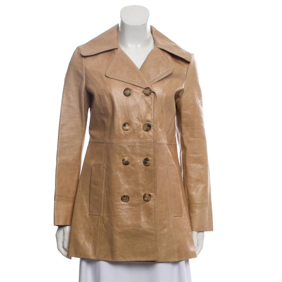 Marni Double Breasted Leather Coat - Picture 1 of 3